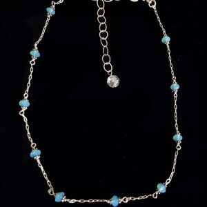 Sterling Silver Crystal Beaded Necklace